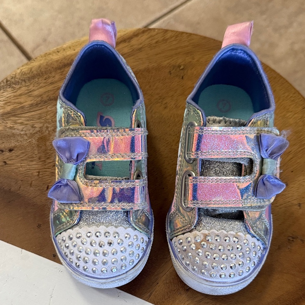 Sport by Skechers Kids Sneakers with Purple Pink Blue and Silver Accents